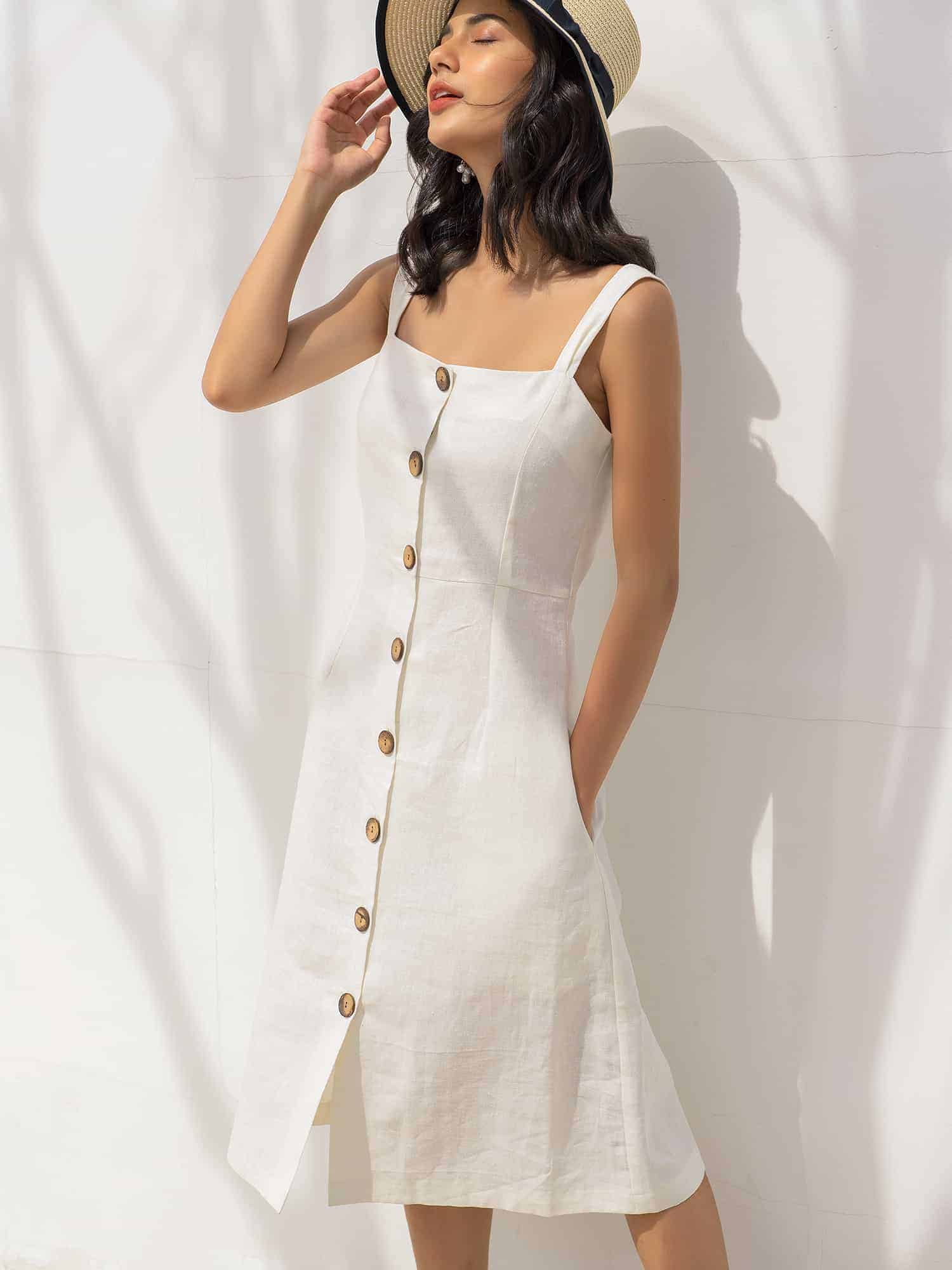 Vẫn là chiếc váy linen trắng cùng  Coconut By Linhboorin  Facebook