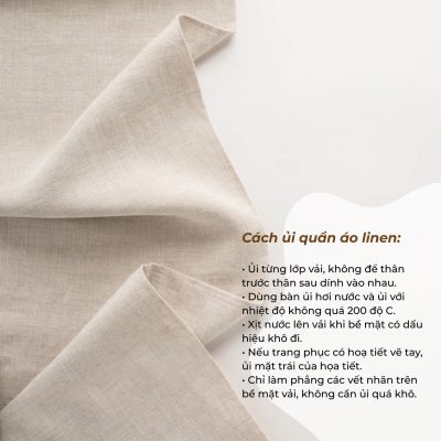 cách ủi vải linen 