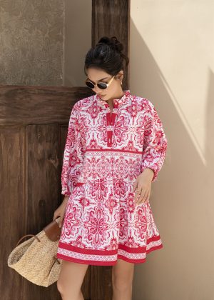 Ruby Medallion Smocked Dress