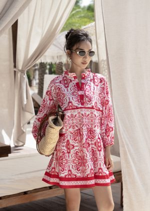 Ruby Medallion Smocked Dress