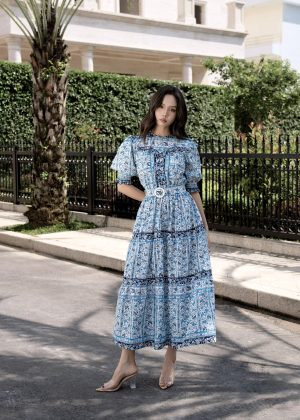 Blue Garden Maxi Dress