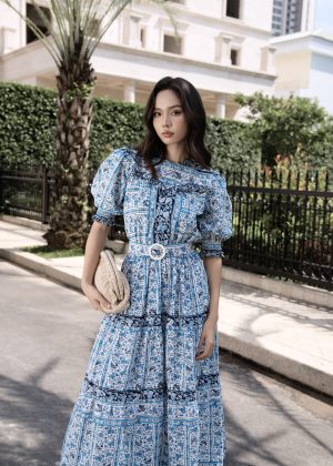 Blue Garden Maxi Dress