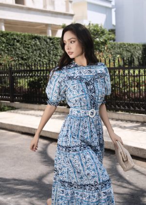 Blue Garden Maxi Dress