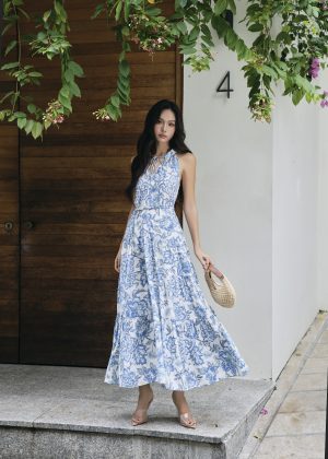 Blue Blossom Maxi Dress
