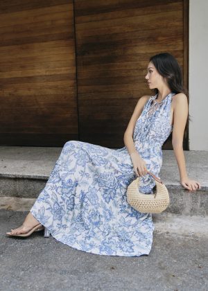 Blue Blossom Maxi Dress