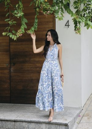 Blue Blossom Maxi Dress