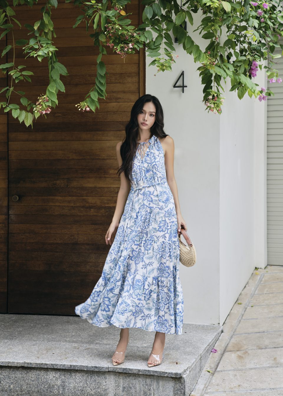 Blue Blossom Maxi Dress